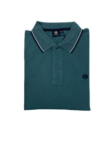 Polo Manica Lunga Taglie Forti in Piquet Ascot 15588-507 Petrolio 66 - Blocco94