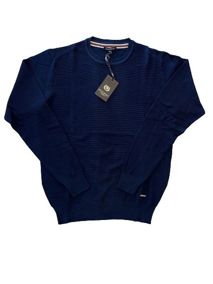 Girocollo Manica Lunga in Cotone Ascot Blu - Blocco94