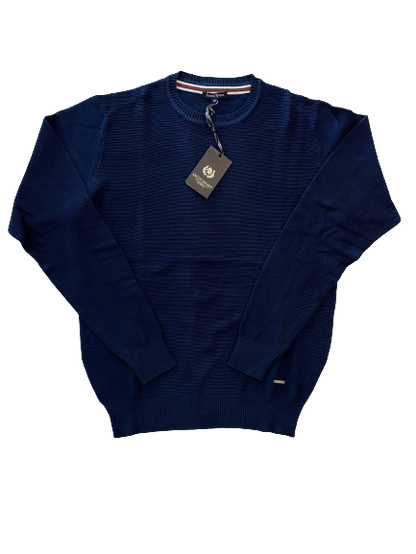 Girocollo Manica Lunga in Cotone Ascot Blu - Blocco94