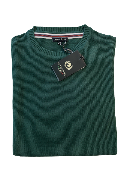Girocollo Manica Lunga in Cotone Ascot Verde - Blocco94