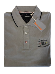 Polo Be Board Manica Lunga 21M9201C Taglie Forti Grigio Medio - Blocco94