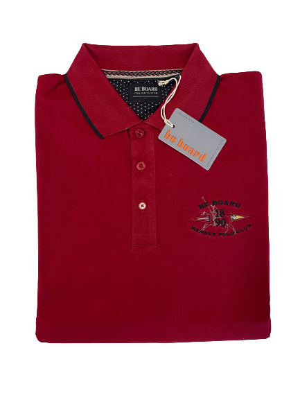 Polo Be Board Manica Lunga 21M9201C Taglie Forti Rosso India - Blocco94