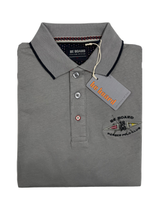 Polo Manica Lunga 21M9201 Be board Grigio Medio - Blocco94