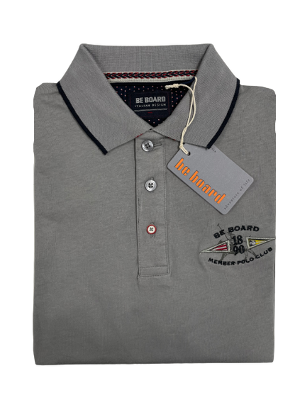 Polo Manica Lunga 21M9201 Be board Grigio Medio - Blocco94