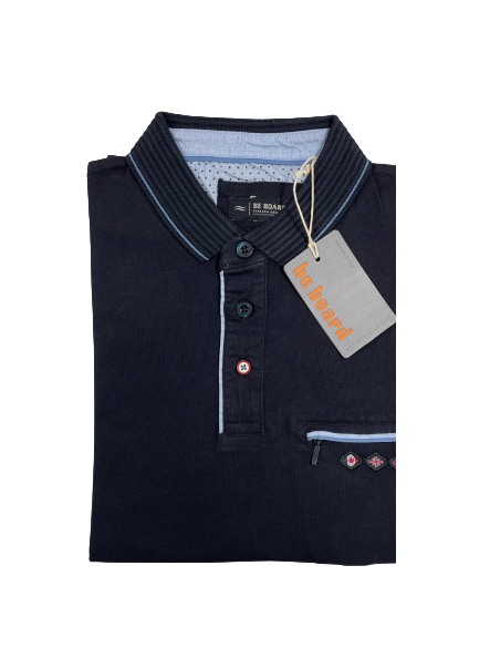 Polo Manica Lunga con Taschino 21M9204 Be board Blu - Blocco94
