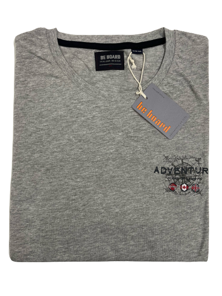 Girocollo Mezza Manica 22H9701C Be Board Taglie Forti Grigio Melange - Blocco94