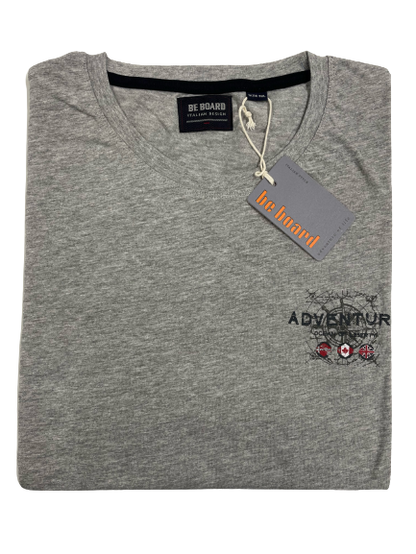 Girocollo Mezza Manica 22H9701C Be Board Taglie Forti Grigio Melange - Blocco94