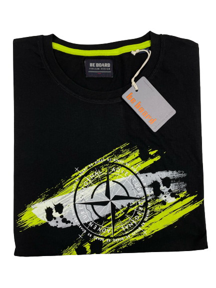 Maglia Mezza Manica 22H9712Big Nero Be Board Taglie Forti - Blocco94