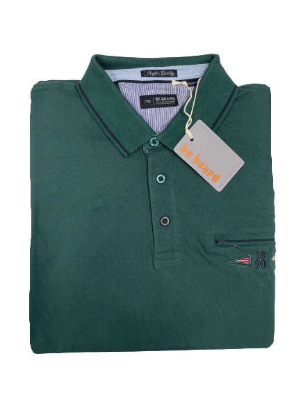 Polo Mezza Manica con Taschino 22L9613C Be Board Taglie Forti Verdone - Blocco94