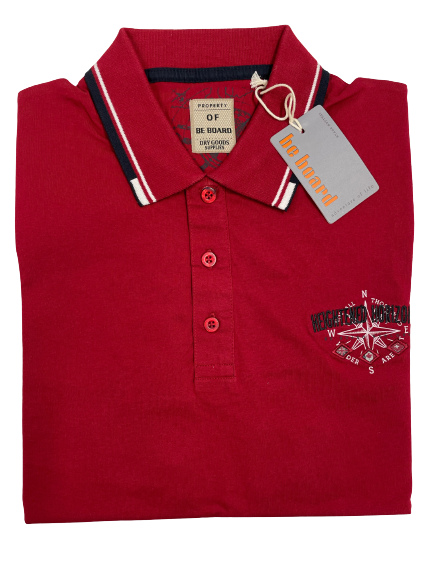 Polo Mezza Manica 22L9625C Be Board Taglie Forti Rosso - Blocco94