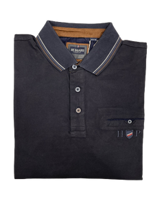 Polo Be Board Manica Lunga Con Taschino 23M9211C Taglie Forti Blu - Blocco94