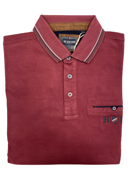 Polo Be Board Manica Lunga Con Taschino 23M9211C Taglie Forti Vinaccia - Blocco94