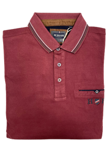 Polo Be Board Manica Lunga Con Taschino 23M9211C Taglie Forti Vinaccia - Blocco94