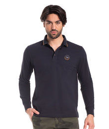 Polo Be Board Manica Lunga 23M9222C Taglie Forti Blu - Blocco94