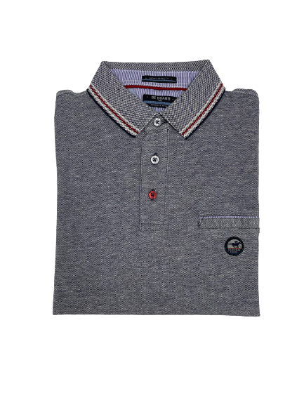 Polo Be Board Manica Lunga 31M9205C Taglie Forti Blu Oxford - Blocco94