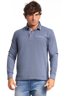 Polo Be Board Manica Lunga 31M9205C Taglie Forti Petrolio Oxford - Blocco94