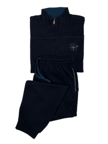 Tuta in Felpa Leggera 31T9481C Be Board Taglie Forti Giacca Blu Pantalone Blu - Blocco94