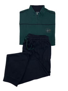 Tuta in Felpa Leggera 31T9481C Be Board Taglie Forti Giacca Verdone Pantalone Blu - Blocco94