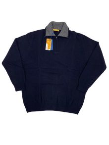 Maglia U7503 OVER Mezza Zip Mela Verde Taglie Forti - Blocco94