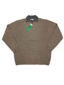 Maglia U7503 OVER Mezza Zip Mela Verde Taglie Forti - Blocco94