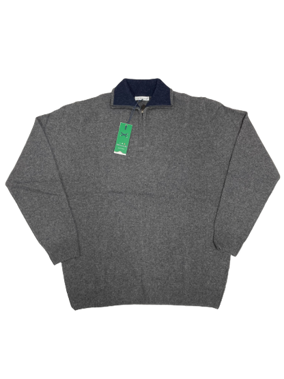 Maglia U7503 OVER Mezza Zip Mela Verde Taglie Forti - Blocco94