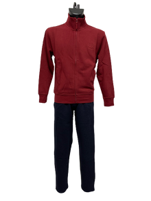 Tuta in Felpa 903036C Be Board Taglie Forti Giacca Bordeaux Pantalone Blu - Blocco94