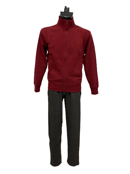 Tuta in Felpa 903036C Be Board Taglie Forti Giacca Bordeaux Pantalone Grafite - Blocco94