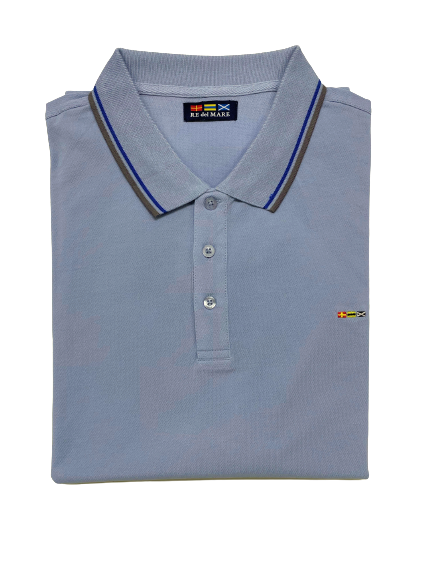 Polo Mezza Manica in Piquet Re del Mare Taglie Forti 99.3200X - Blocco94