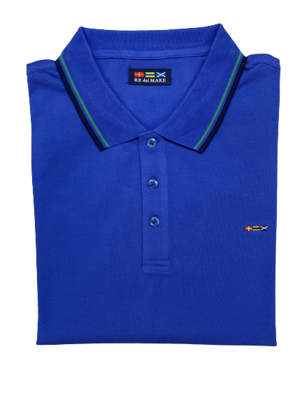 Polo Mezza Manica in Piquet Re del Mare Taglie Forti 99.3200X - Blocco94