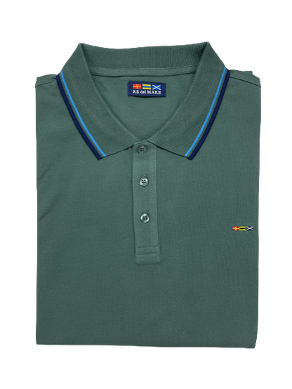 Polo Mezza Manica in Piquet Re del Mare Taglie Forti 99.3200X - Blocco94