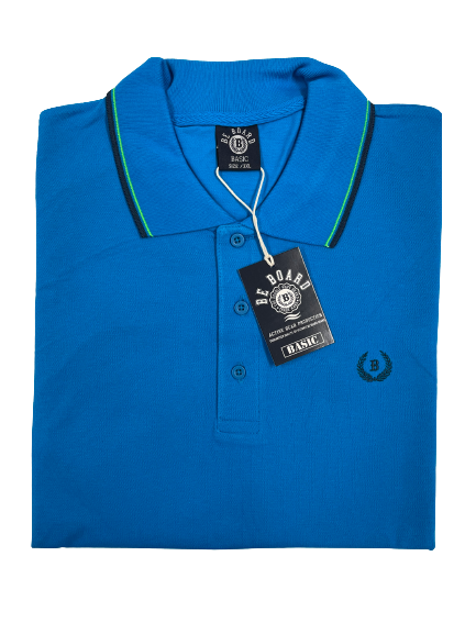 Polo Mezza Manica 9002Big Bluette Be Board Taglie Forti - Blocco94
