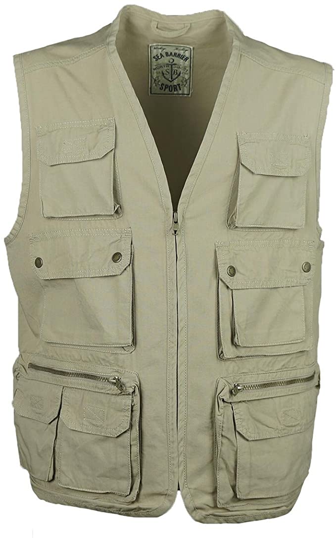 Gilet Rocky Cotone Leggero Multi Tasca Sea Barrier Beige - Blocco94