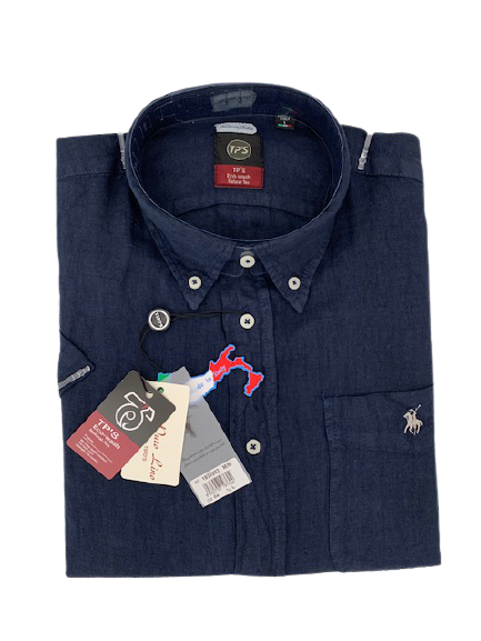 Camicia Puro Lino Mezza Manica Tipo's Taglie Forti - Blocco94