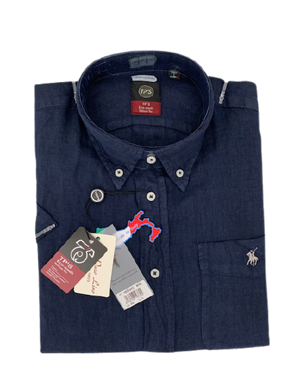 Camicia Puro Lino Mezza Manica Tipo's Taglie Forti - Blocco94
