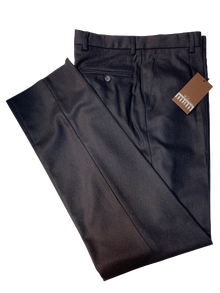 Pantalone Pura Lana Taglie Forti Classico con Pence Blu Imagine - Blocco94