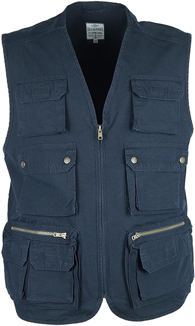 Gilet Rocky Cotone Leggero Multi Tasca Sea Barrier Blu - Blocco94
