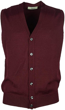 Gilet Aperto con Bottoni Raipan 554 Over taglie Forti Bordeaux - Blocco94