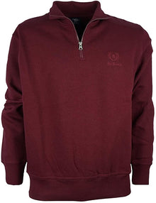 Felpa Mezza Zip 9035C Taglie Forti Be Board Bordeaux - Blocco94