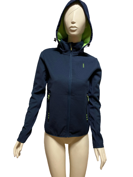 Felpa Tecnica Donna 119702 con Cappuccio Scuola Nautica Italiana Blu - Blocco94