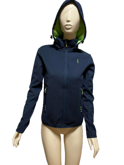 Felpa Tecnica Donna 119702 con Cappuccio Scuola Nautica Italiana Blu - Blocco94