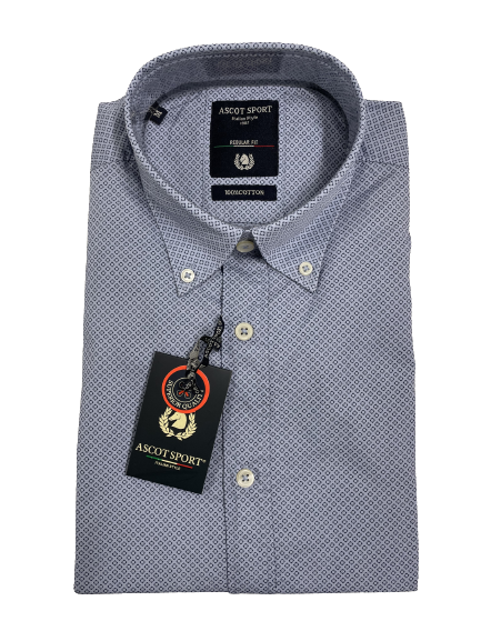 Camicia Manica Lunga Ascot Colore 24 Microfantasia - Blocco94