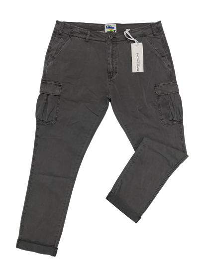 Pantalone con Tascone Giovane FMST6019 Taglie Forti Frankie Malone Grigio - Blocco94