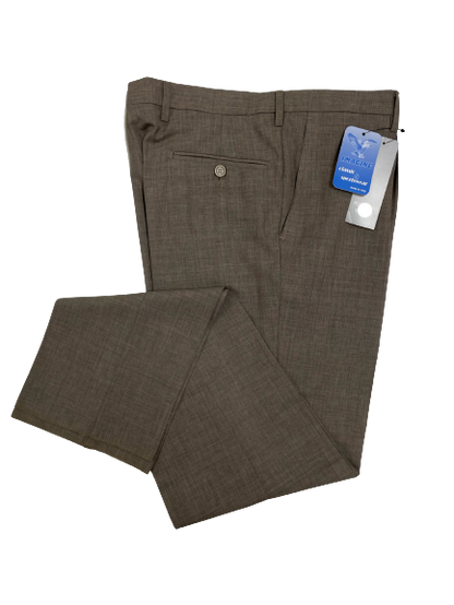 Pantalone Taglie Forti Leggero con Pence in Poliestere e Viscosa Imagine - Blocco94