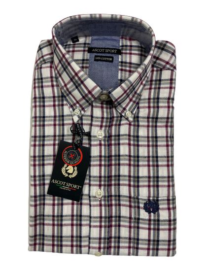 Camicia in Flanella Manica Lunga Ascot Colore 07 - Blocco94