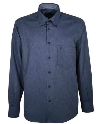 Camicia in Flanella Transimeno Manica Lunga Sea Barrier Taglie Forti Colore Aviazione - Blocco94