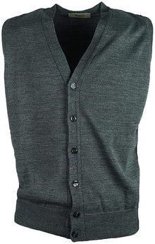 Gilet Aperto con Bottoni Raipan 554 Over taglie Forti Grigio Medio - Blocco94