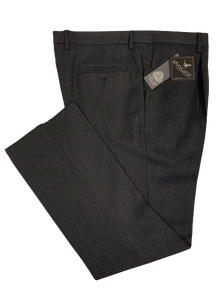 Pantalone Pura Lana Jaspè Classico con Pence Grigio Scuro - Blocco94