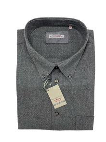 Camicia in Flanella Trasimeno Manica Lunga Sea Barrier Grigio Scuro - Blocco94