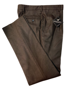 Pantalone Misto Lana Classico con Pence Marrone Imagine - Blocco94