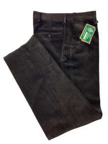 Pantalone Velluto Taglie Forti Classico con Pence Duca Visconti di Modrone Nero Imagine - Blocco94